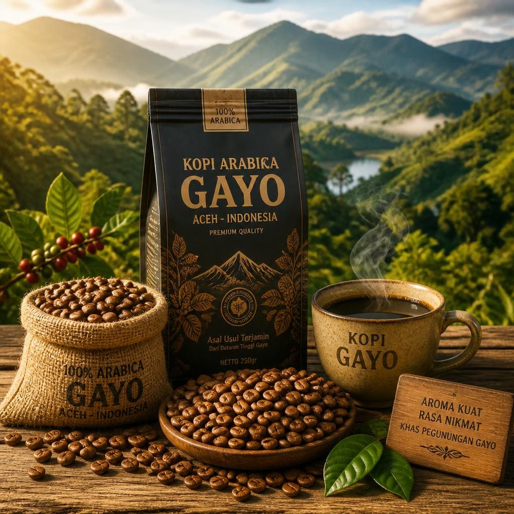 Kopi Arabika Gayo Warkop 88 dengan aroma khas dan rasa kopi yang kuat